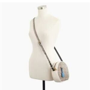 J. Crew Crossbody Bag in Cream and Blue